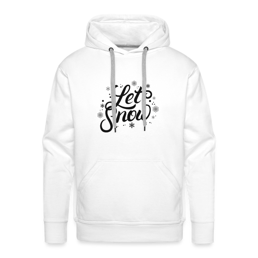 Männer Premium Hoodie - Let it snow - weiß