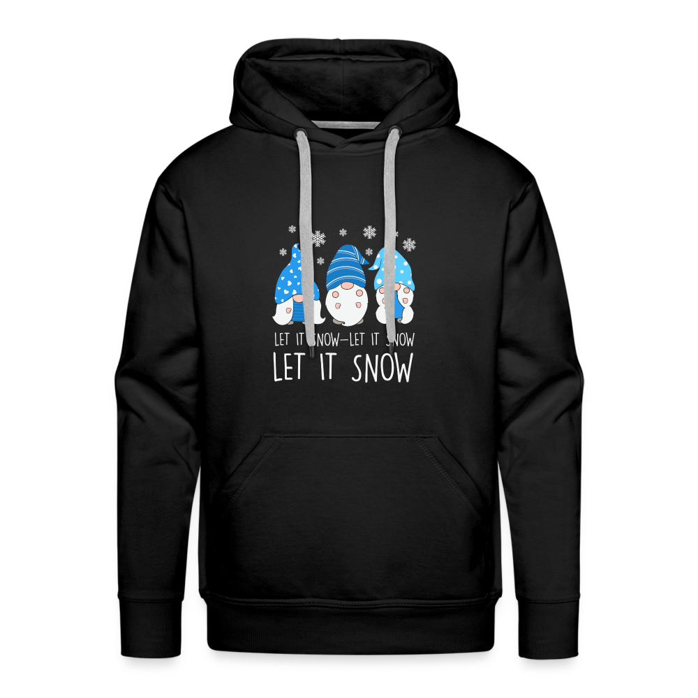 Männer Premium Hoodie - Let it snow Wichtel - Schwarz