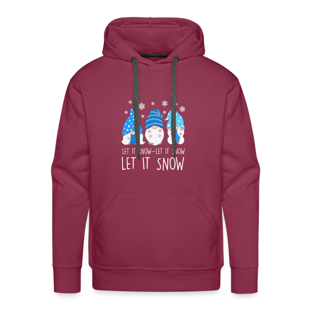 Männer Premium Hoodie - Let it snow Wichtel - Bordeaux