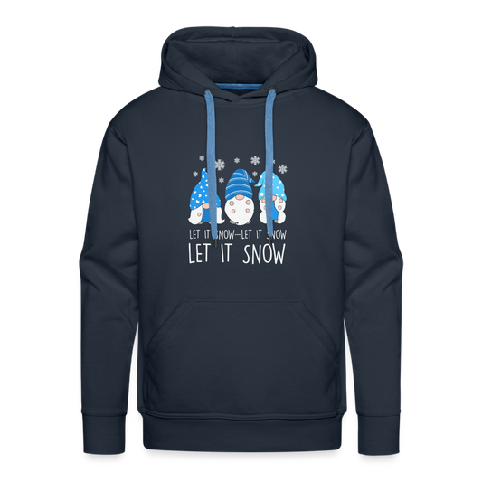 Männer Premium Hoodie - Let it snow Wichtel - Navy