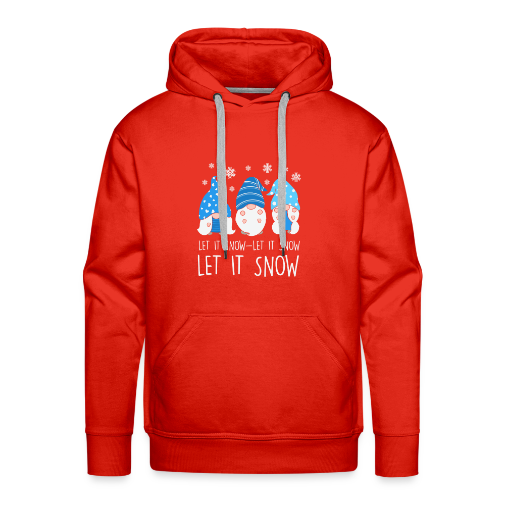 Männer Premium Hoodie - Let it snow Wichtel - Rot