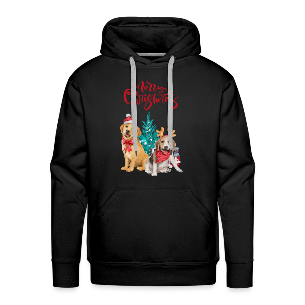 Männer Premium Hoodie - Christmas Dogs - Schwarz