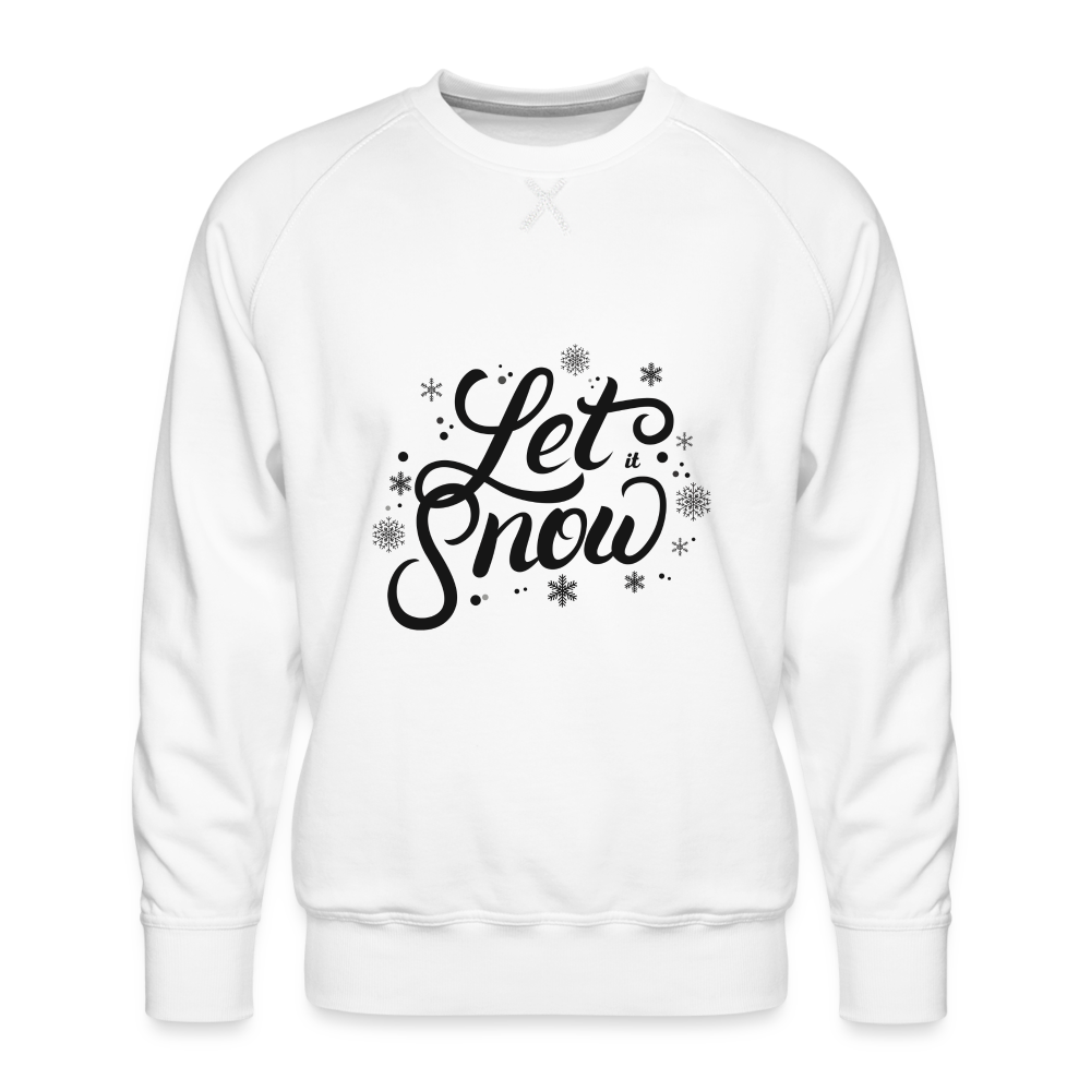 Männer Premium Pullover - Let it snow - weiß