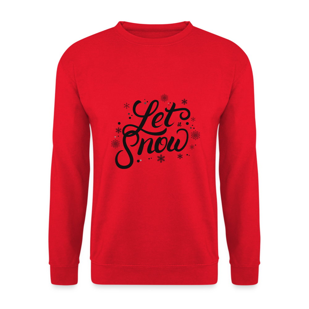 Unisex Pullover - Let it snow - Rot