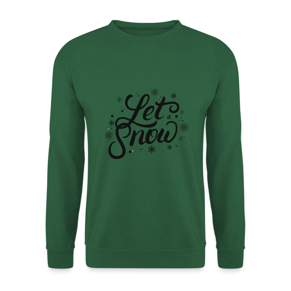 Unisex Pullover - Let it snow - Grün