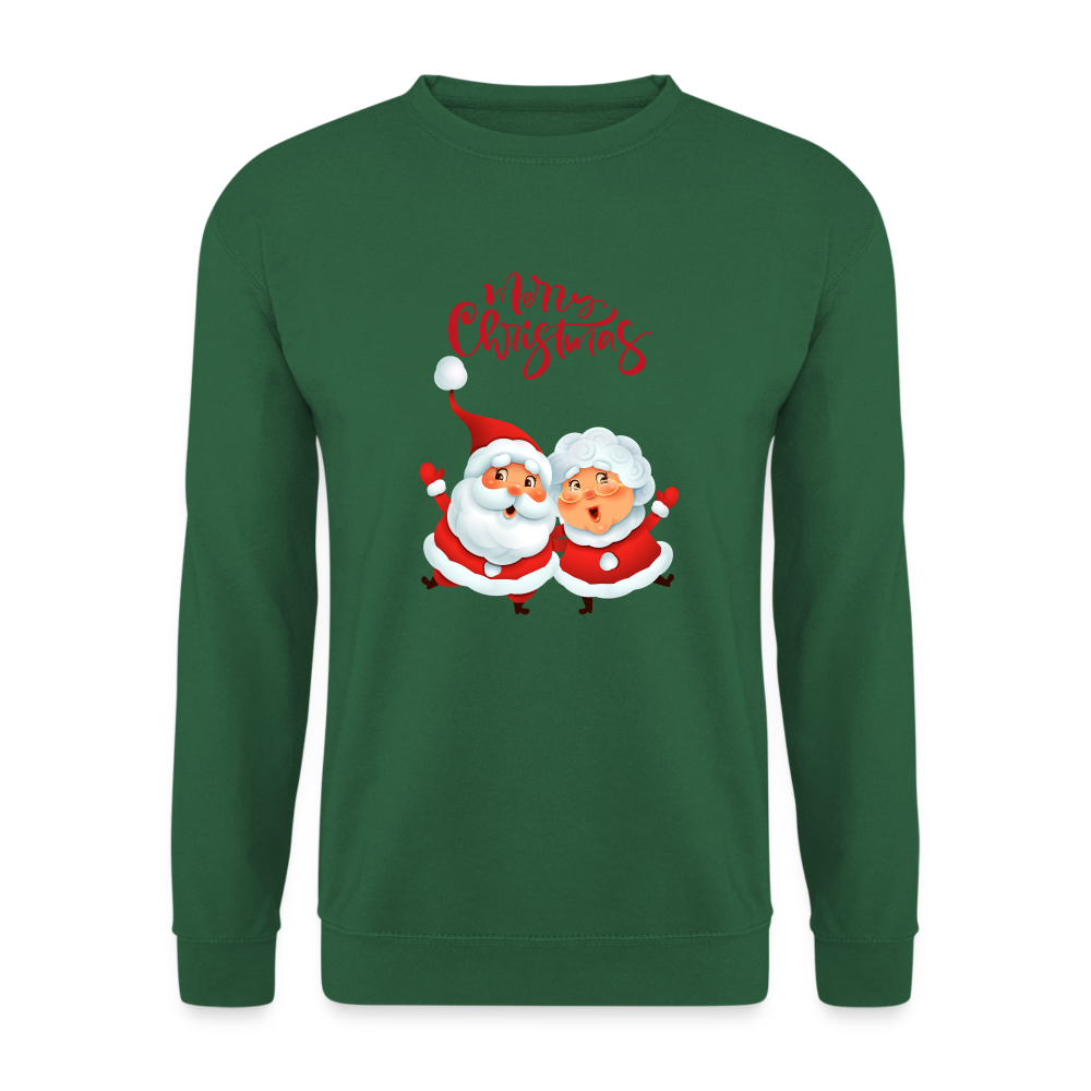 Unisex Pullover - Santa & Mrs Clause - Grün