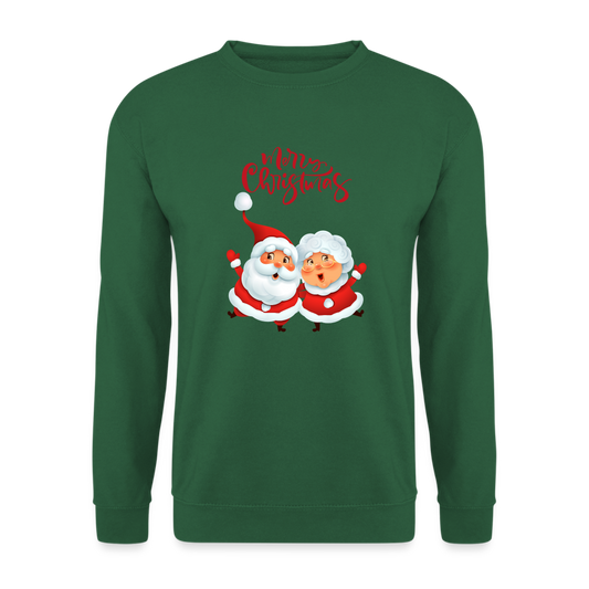 Unisex Pullover - Santa & Mrs Clause - Grün