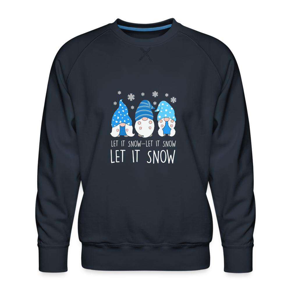 Männer Premium Pullover - Let it snow Wichtel - Navy