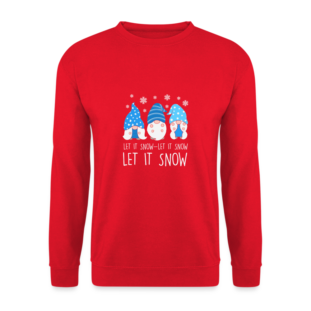 Unisex Pullover - Let it snow Wichtel - Rot