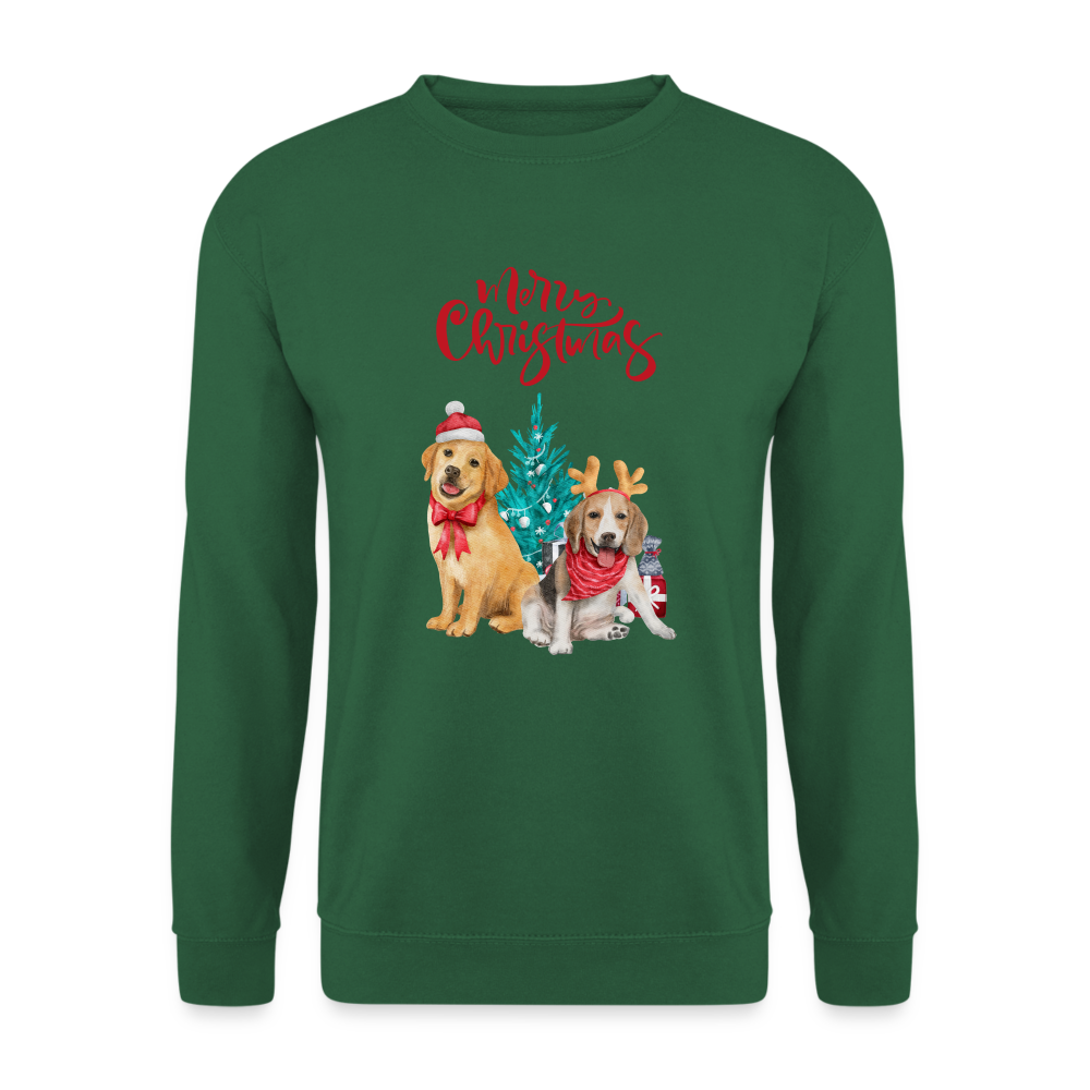 Unisex Pullover - Christmas Dogs - Grün