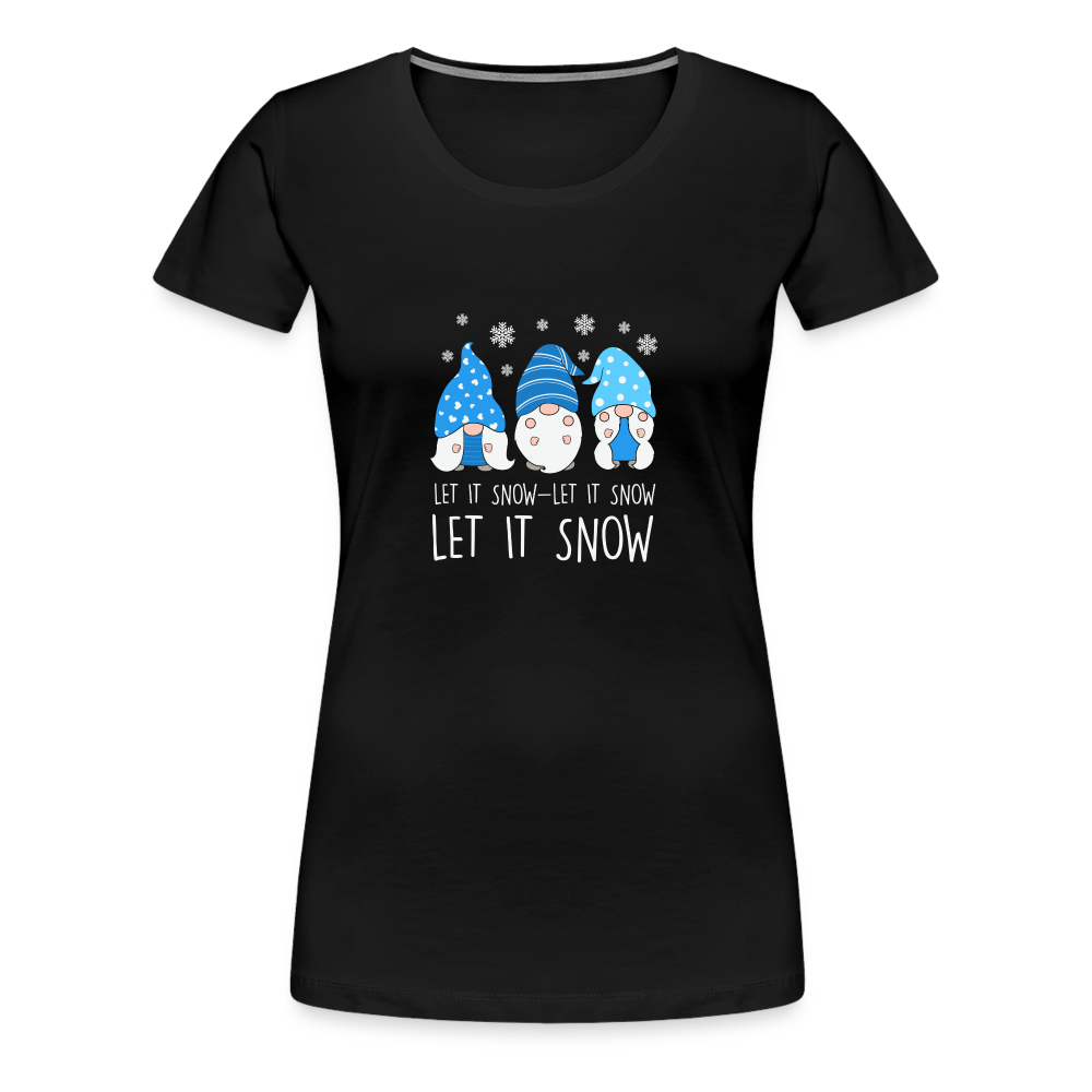 Frauen Premium T-Shirt - Let it snow Wichtel - Schwarz