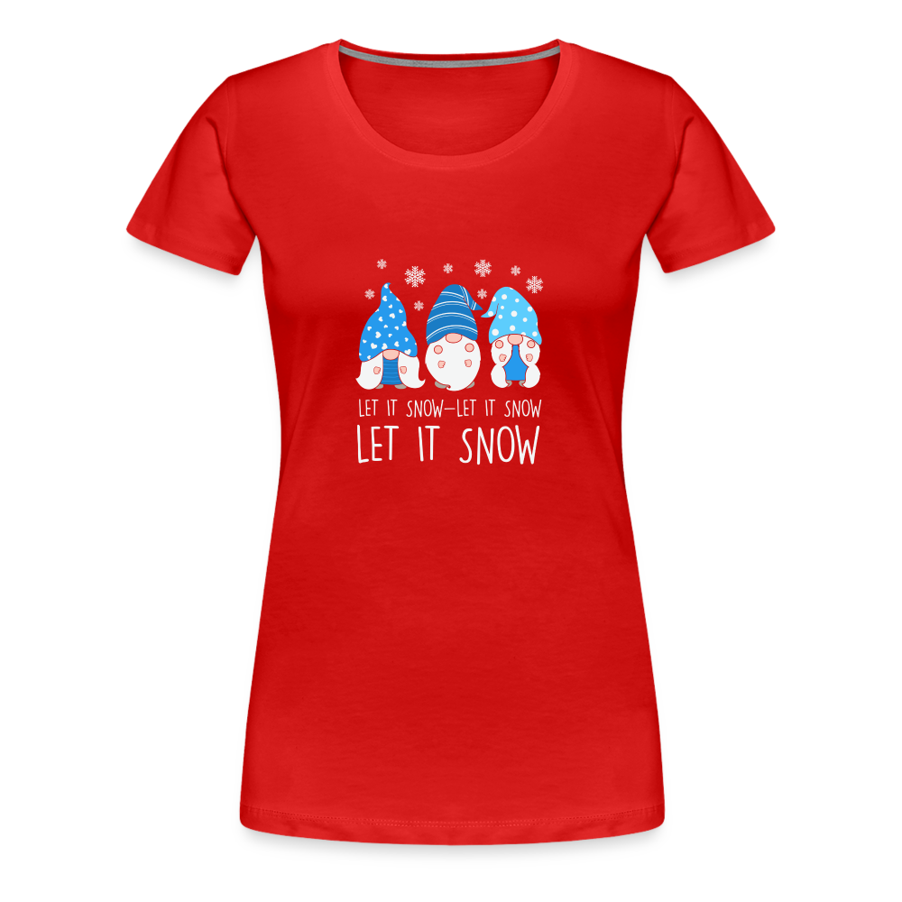 Frauen Premium T-Shirt - Let it snow Wichtel - Rot