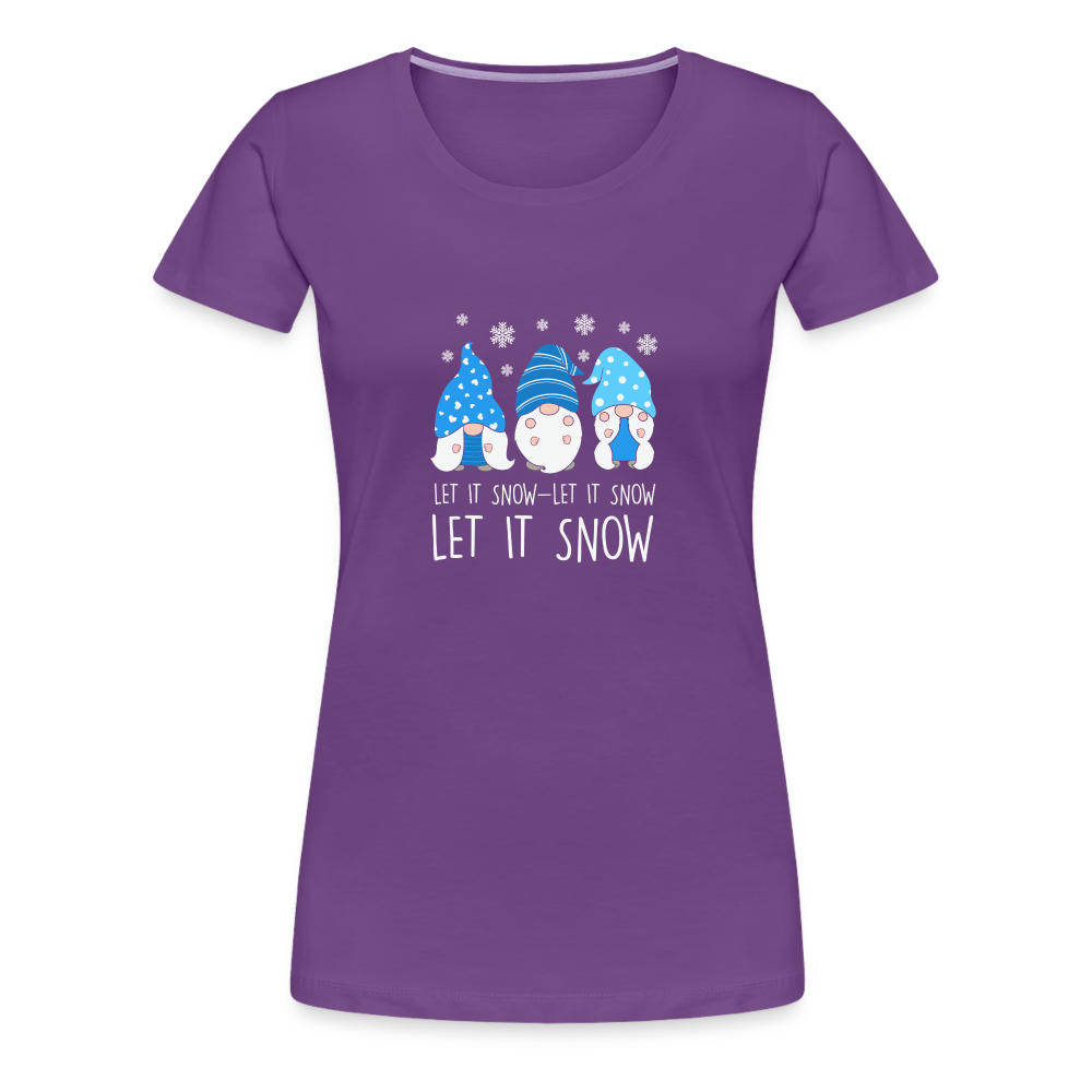 Frauen Premium T-Shirt - Let it snow Wichtel - Lila