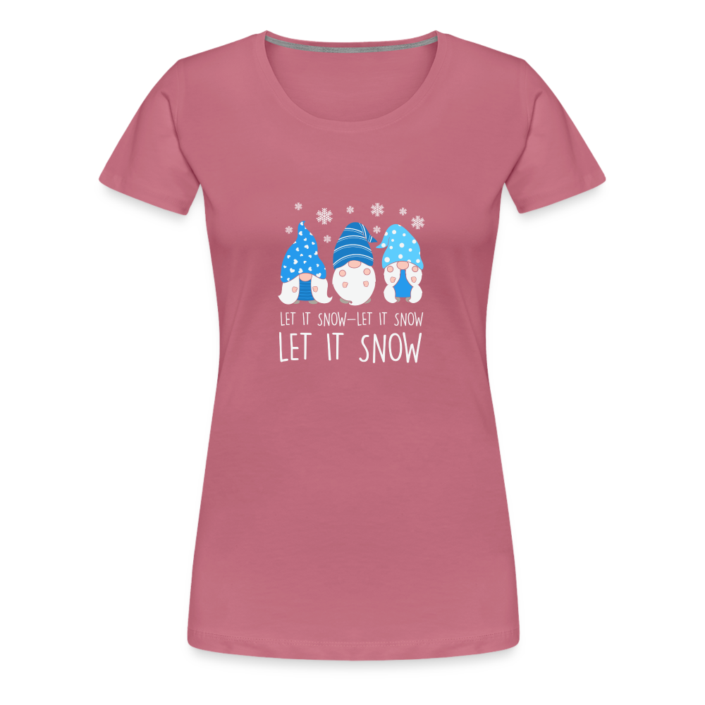 Frauen Premium T-Shirt - Let it snow Wichtel - Malve