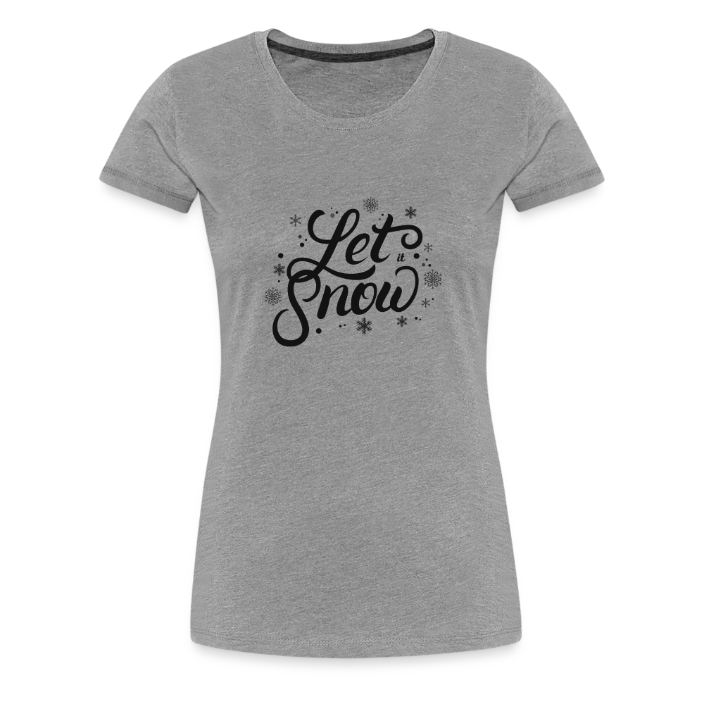 Frauen Premium T-Shirt - Let it snow - Grau meliert