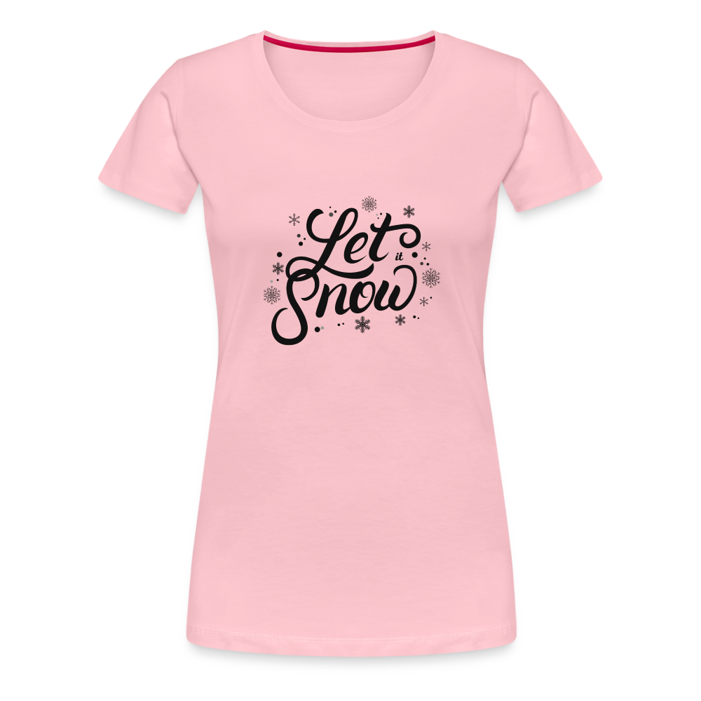 Frauen Premium T-Shirt - Let it snow - Hellrosa