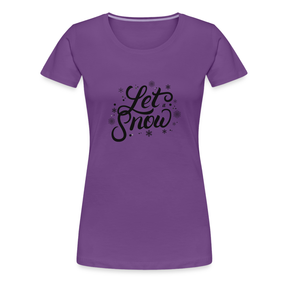 Frauen Premium T-Shirt - Let it snow - Lila