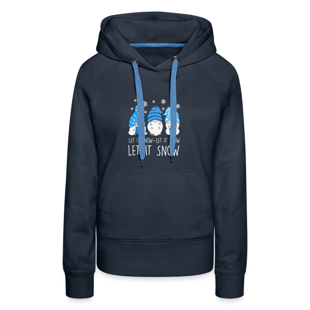 Frauen Premium Hoodie - Let it snow Wichtel - Navy