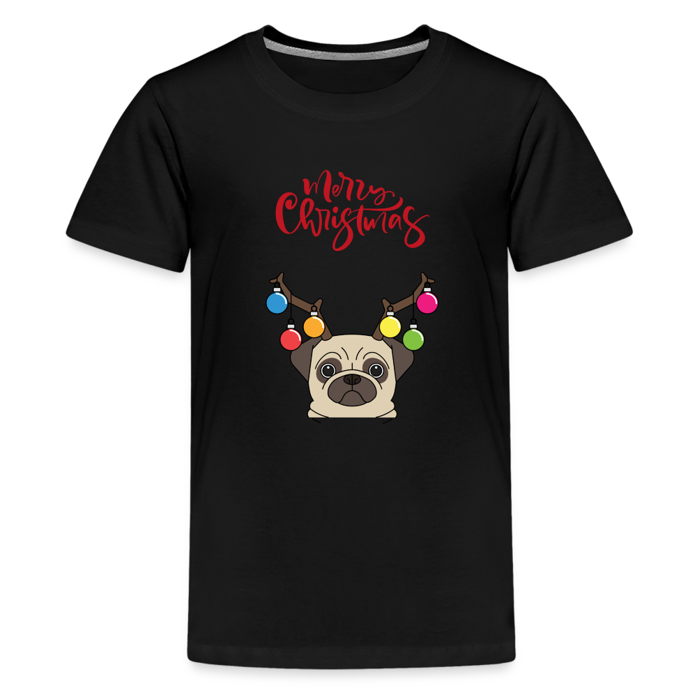 Teenager Premium T-Shirt - Christmas Mops - Schwarz