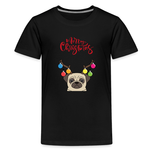 Teenager Premium T-Shirt - Christmas Mops - Schwarz