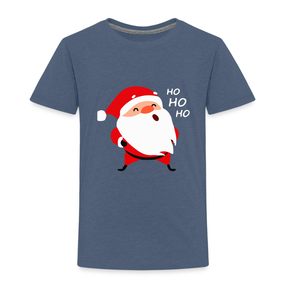 Kinder Premium T-Shirt - Hohoho - Blau meliert