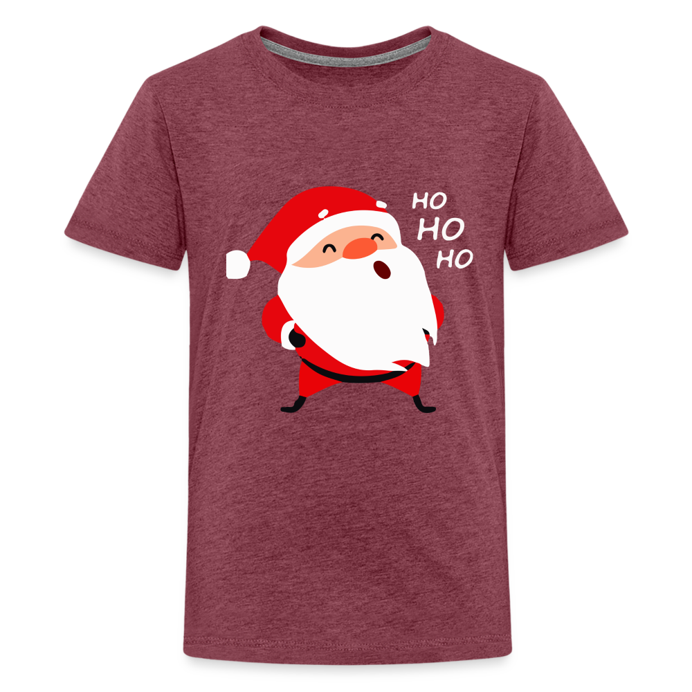 Teenager Premium T-Shirt - Hohoho - Bordeauxrot meliert