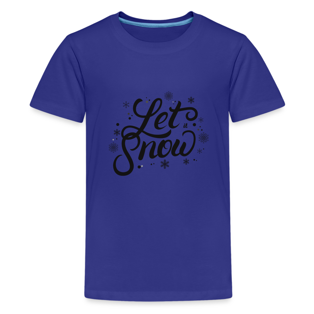 Teenager Premium T-Shirt - Let it snow - Königsblau