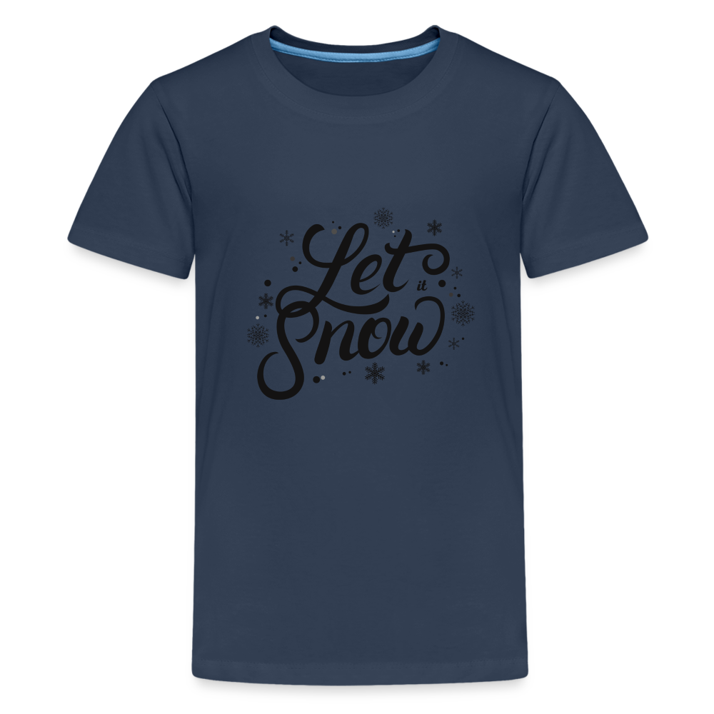 Teenager Premium T-Shirt - Let it snow - Navy