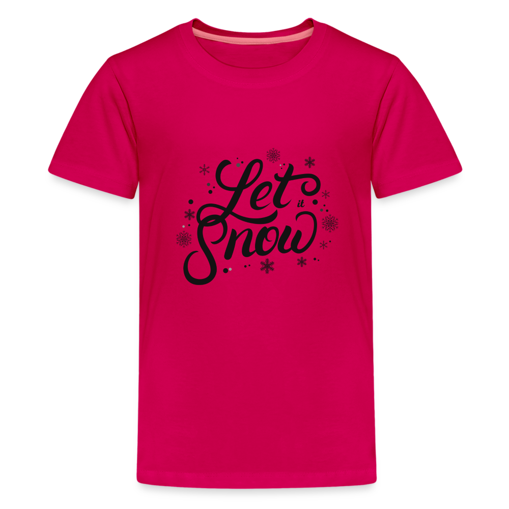 Teenager Premium T-Shirt - Let it snow - dunkles Pink