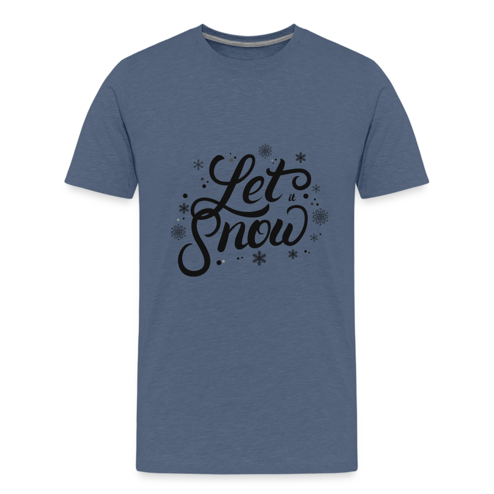 Teenager Premium T-Shirt - Let it snow - Blau meliert