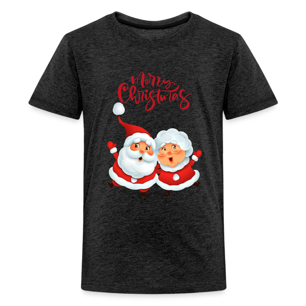 Teenager Premium T-Shirt - Santa & Mrs Clause - Anthrazit