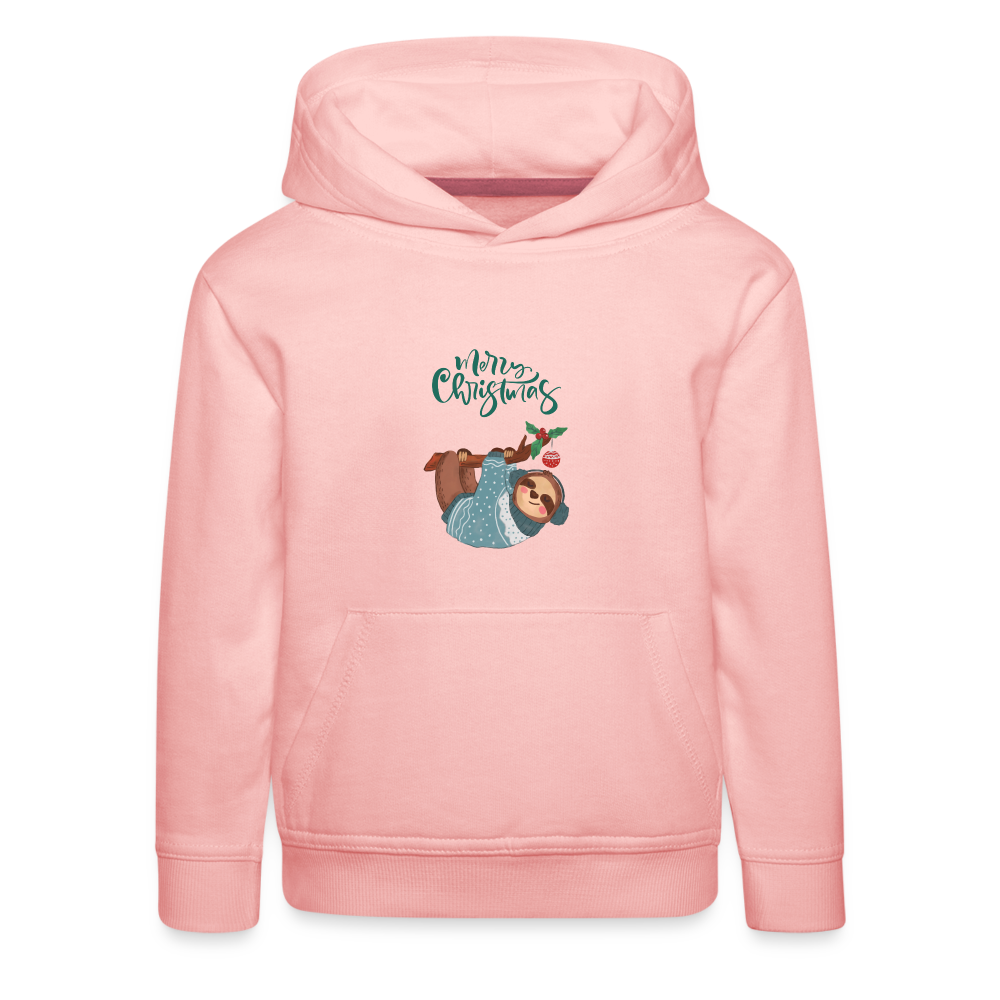 Kinder Premium Hoodie - Christmas Faultier - Kristallrosa