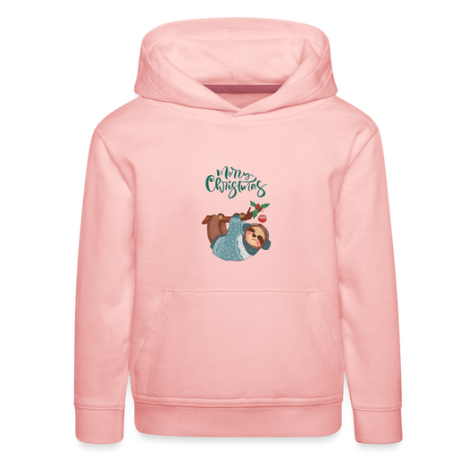 Kinder Premium Hoodie - Christmas Faultier - Kristallrosa