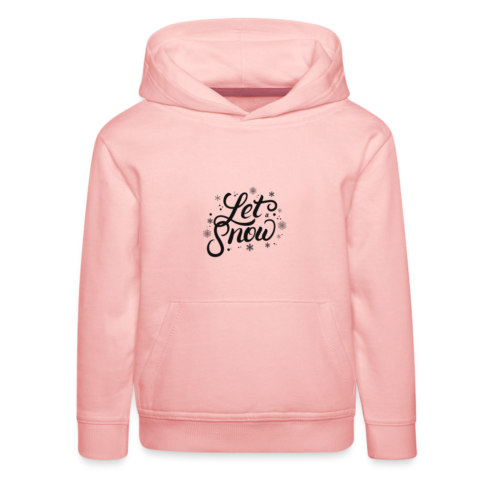 Kinder Premium Hoodie - Let it snow - Kristallrosa