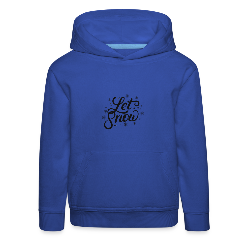 Kinder Premium Hoodie - Let it snow - Royalblau