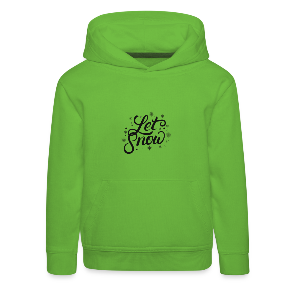 Kinder Premium Hoodie - Let it snow - Hellgrün