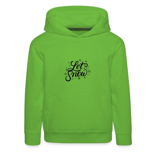 Kinder Premium Hoodie - Let it snow - Hellgrün