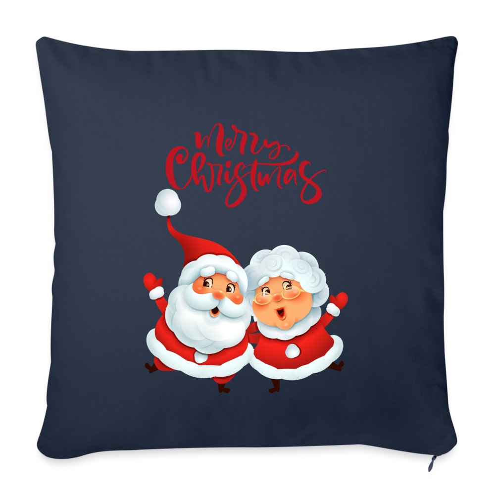 Sofakissen mit Füllung 44 x 44 cm - Santa & Mrs Clause - Navy