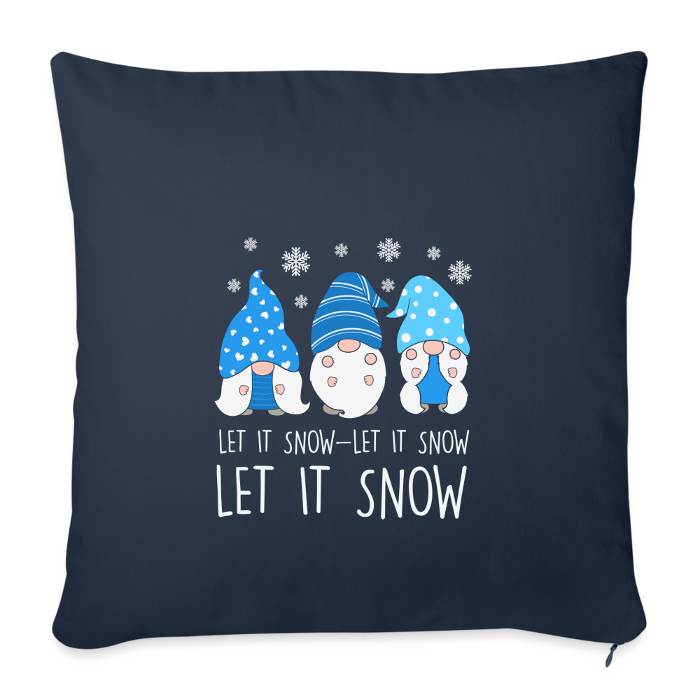 Sofakissen mit Füllung 44 x 44 cm - Let it snow Wichtel - Navy