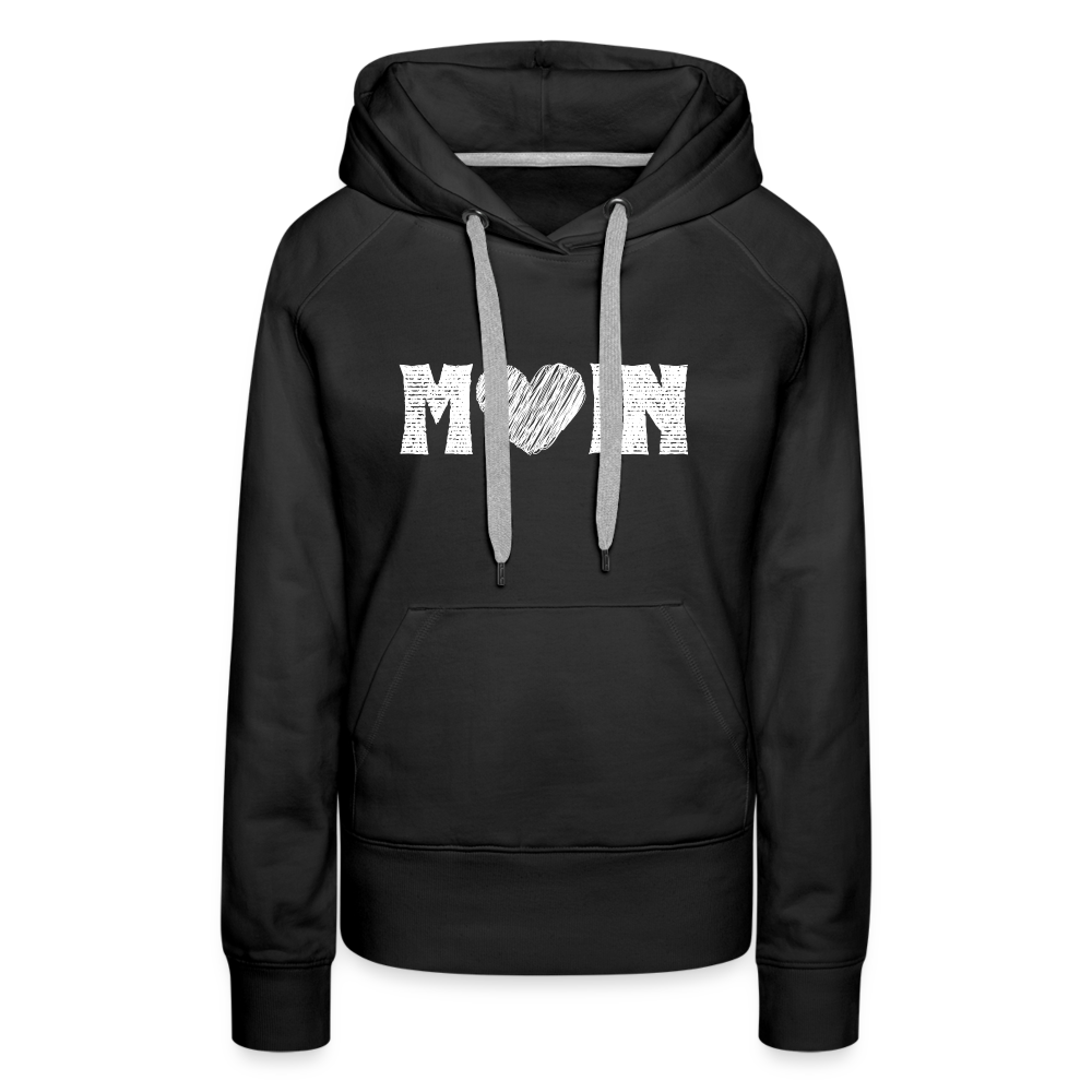 Frauen Premium Hoodie - Moin Herz (weiß) - Schwarz