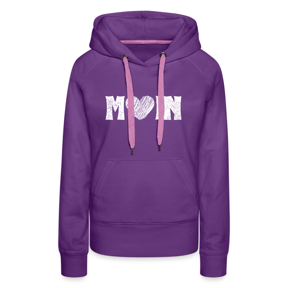 Frauen Premium Hoodie - Moin Herz (weiß) - Purple