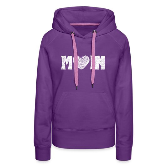 Frauen Premium Hoodie - Moin Herz (weiß) - Purple