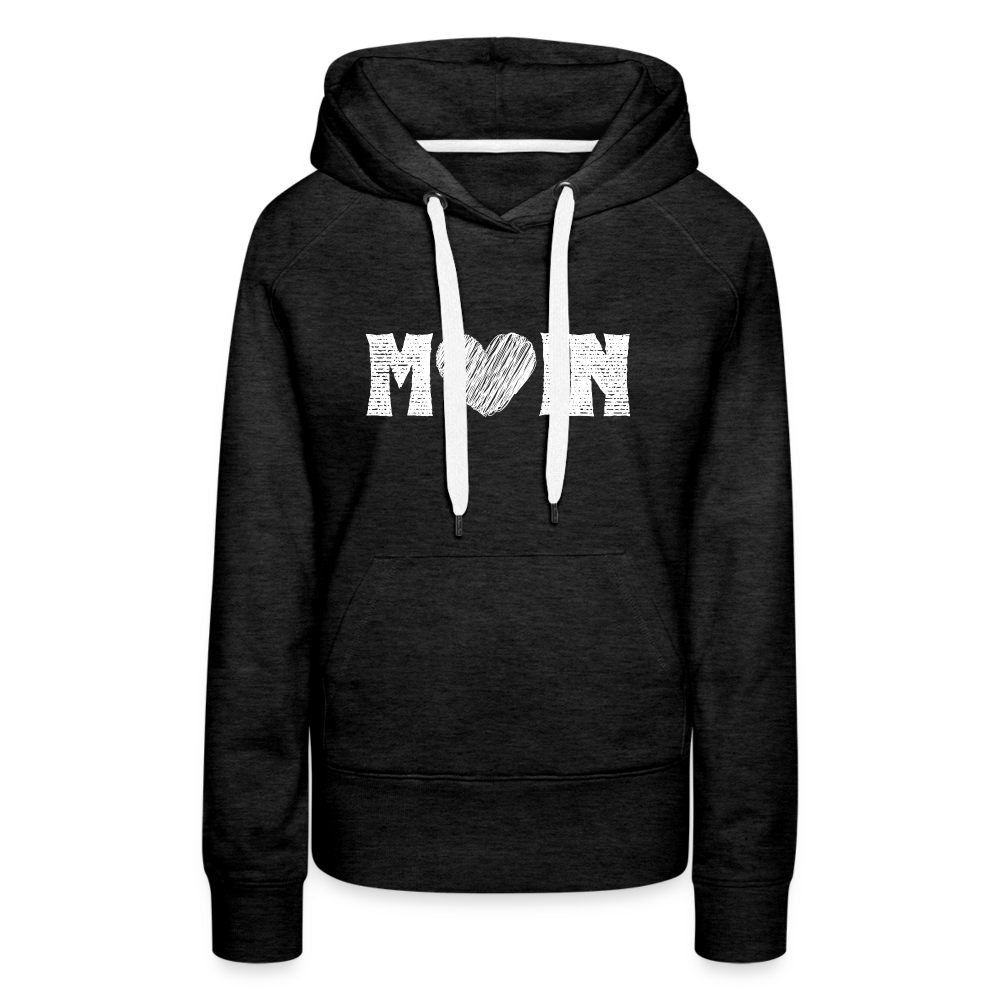 Frauen Premium Hoodie - Moin Herz (weiß) - Anthrazit