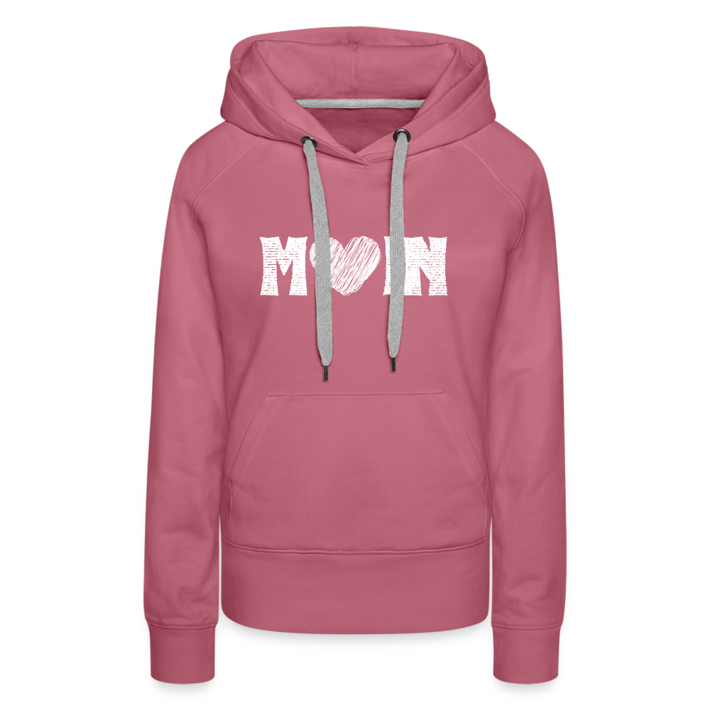 Frauen Premium Hoodie - Moin Herz (weiß) - Malve