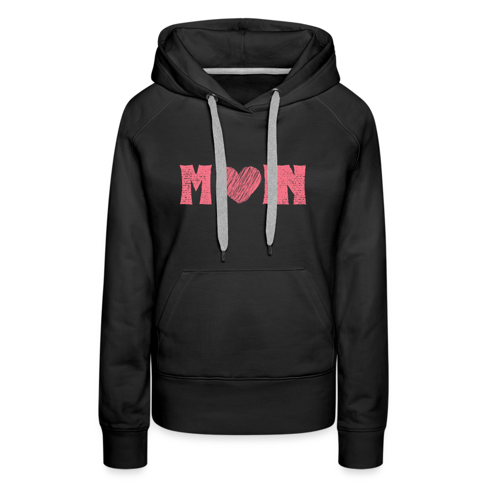 Frauen Premium Hoodie - Moin Herz (rosa) - Schwarz