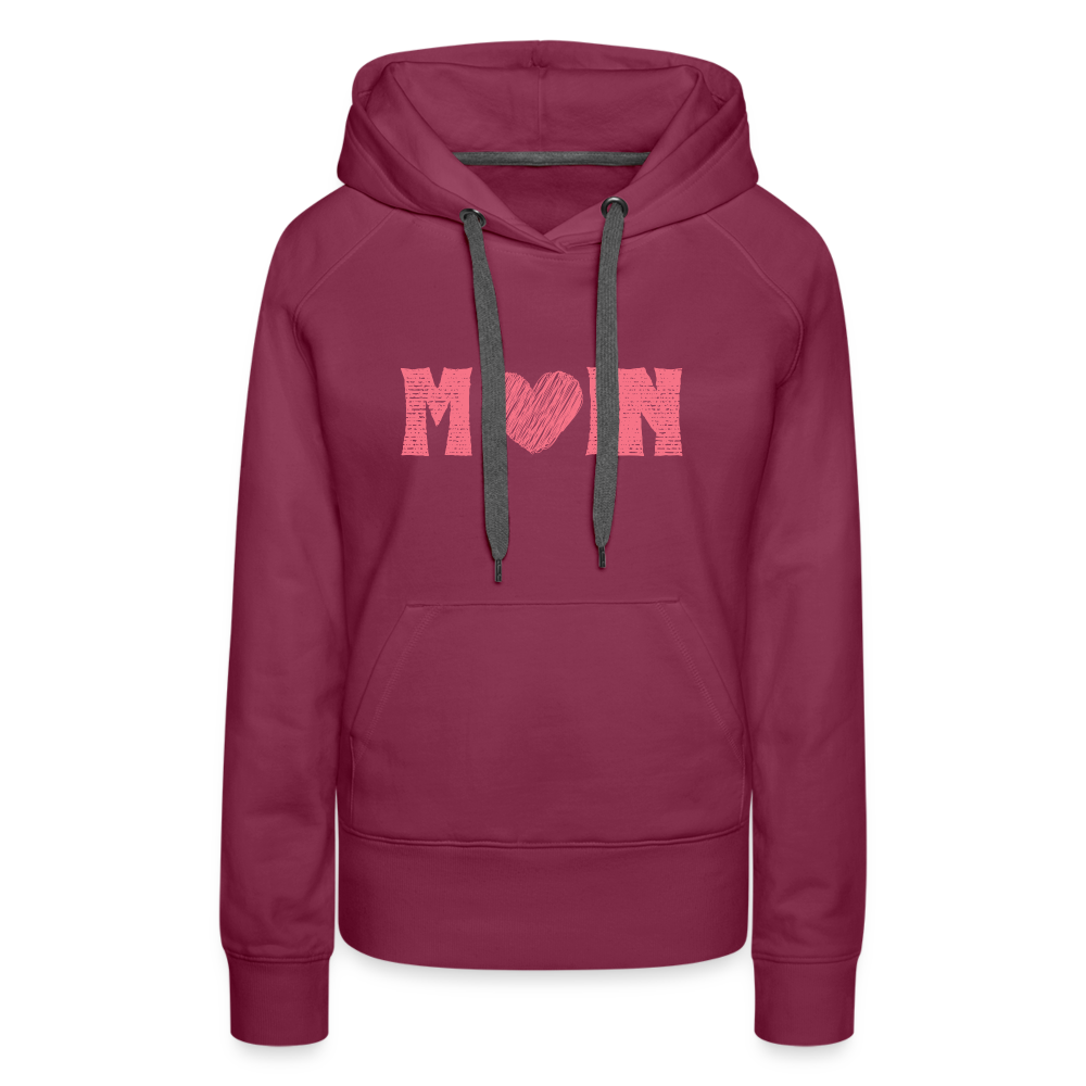 Frauen Premium Hoodie - Moin Herz (rosa) - Bordeaux