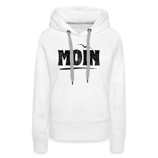 Frauen Premium Hoodie - Moin Möwe Schatten - weiß