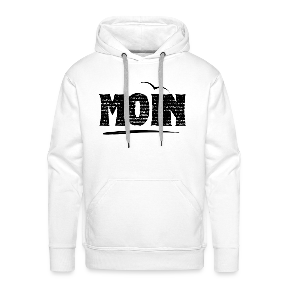 Men’s Premium Hoodie - Moin Möwe Schatten - weiß