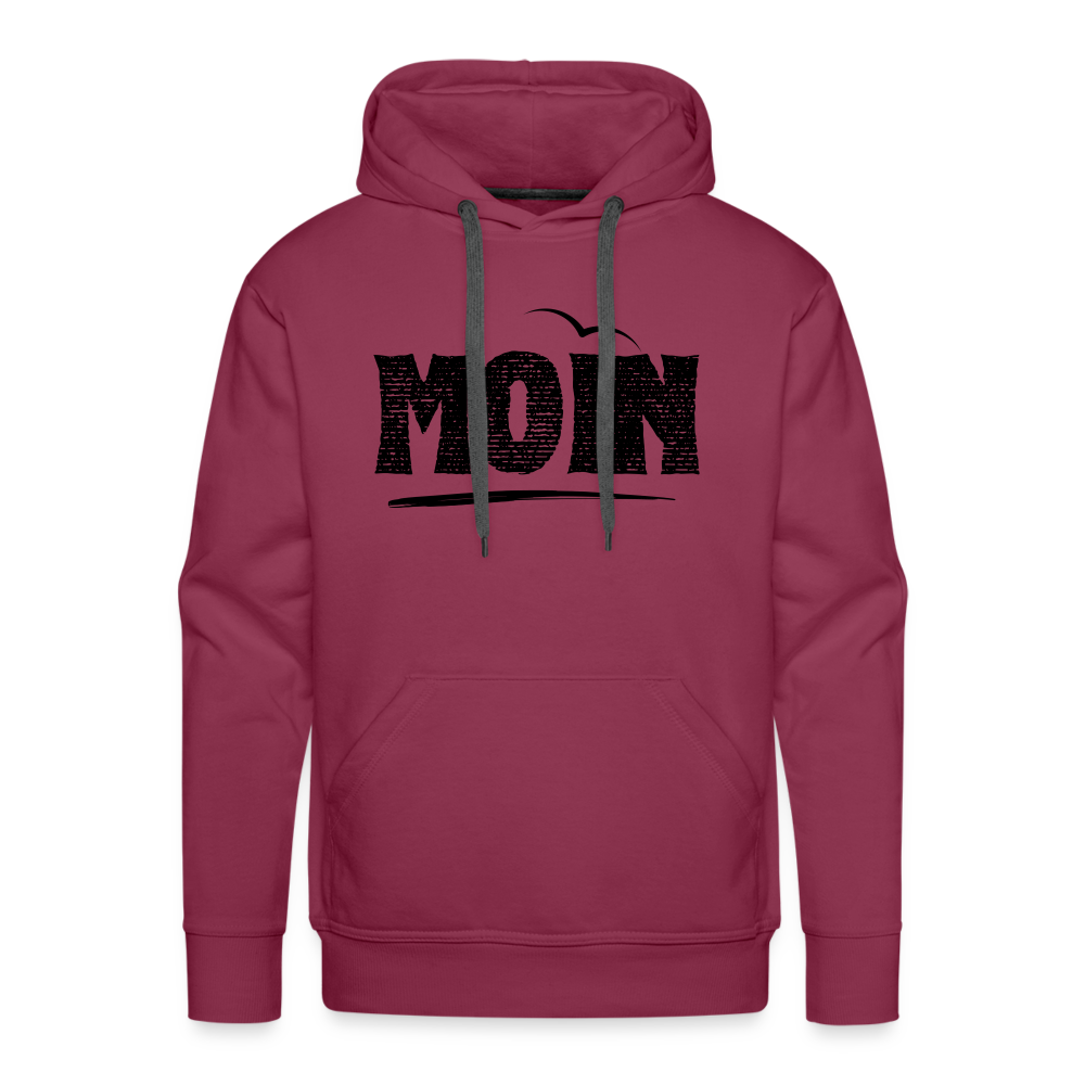 Men’s Premium Hoodie - Moin Möwe Schatten - Bordeaux