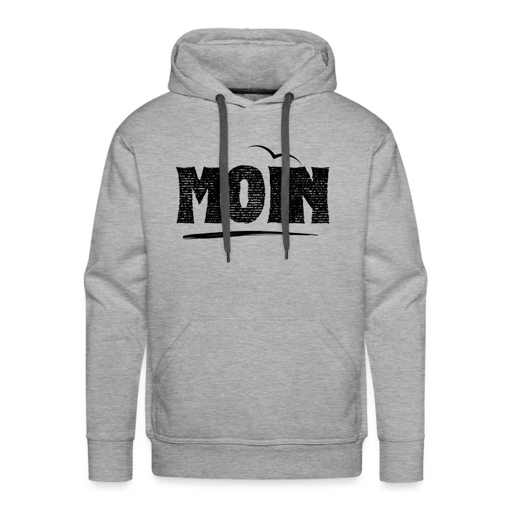 Men’s Premium Hoodie - Moin Möwe Schatten - Grau meliert